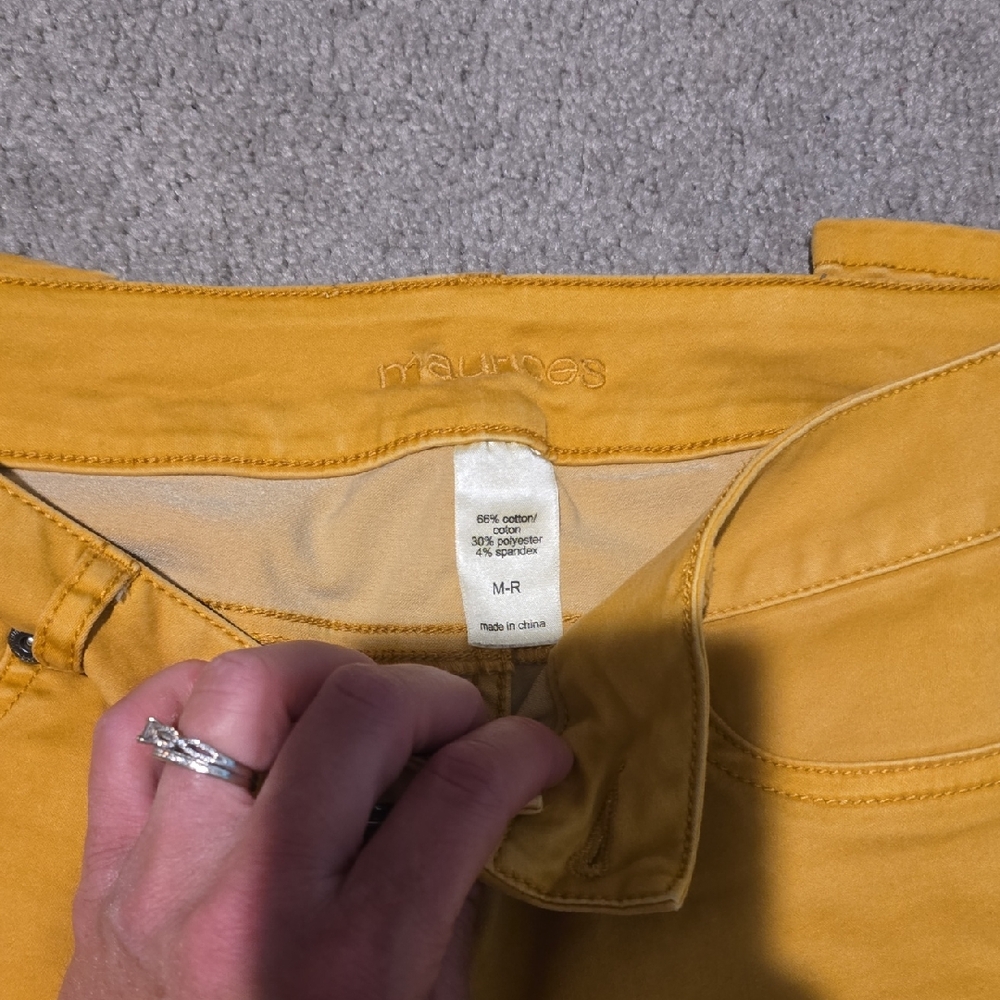 Maurices Mustard Yellow Jeans